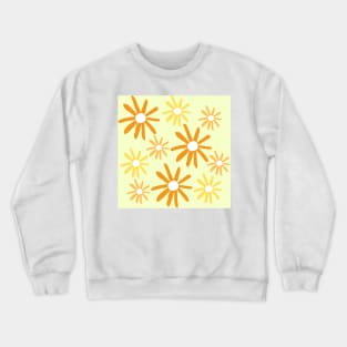 Simple Hand Drawn Flowers Pattern Crewneck Sweatshirt